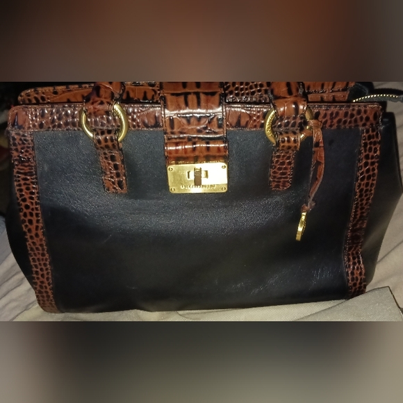 Brahmin Handbags - Brahmin Croc Embossed Satchel With Dustbag